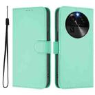 For OPPO Find X6 Skin Feel Solid Color Leather Phone Case with Lanyard(Mint Green) - 2