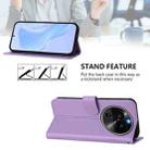 For OPPO Find X6 Pro Skin Feel Solid Color Leather Phone Case with Lanyard(Lavender Purple) - 3