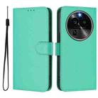 For OPPO Find X6 Pro Skin Feel Solid Color Leather Phone Case with Lanyard(Green) - 2