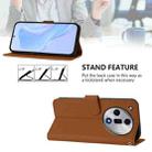 For OPPO Find X7 Skin Feel Solid Color Leather Phone Case with Lanyard(Brown) - 3