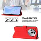 For OPPO Find X7 Skin Feel Solid Color Leather Phone Case with Lanyard(Red) - 3