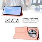 For OPPO Find X7 Skin Feel Solid Color Leather Phone Case with Lanyard(Pink) - 3