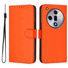 For OPPO Find X7 Skin Feel Solid Color Leather Phone Case with Lanyard(Orange) - 2