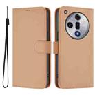 For OPPO Find X7 Skin Feel Solid Color Leather Phone Case with Lanyard(Nude) - 2