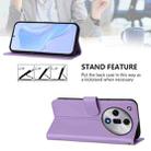 For OPPO Find X7 Skin Feel Solid Color Leather Phone Case with Lanyard(Lavender Purple) - 3