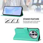 For OPPO Find X7 Skin Feel Solid Color Leather Phone Case with Lanyard(Green) - 3