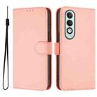 For OPPO K12x 5G Global Skin Feel Solid Color Leather Phone Case with Lanyard(Pink) - 2
