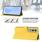 For OPPO K12x 5G Global Skin Feel Solid Color Leather Phone Case with Lanyard(Lemon Yellow) - 3