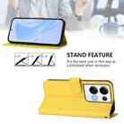 For OPPO Reno8 Pro 5G Global Skin Feel Solid Color Leather Phone Case with Lanyard(Lemon Yellow) - 3