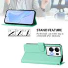 For OPPO Reno8 Pro 5G Global Skin Feel Solid Color Leather Phone Case with Lanyard(Mint Green) - 3