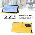 For OPPO Reno8 T 4G Skin Feel Solid Color Leather Phone Case with Lanyard(Lemon Yellow) - 3