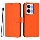 For OPPO Reno9 5G / Reno9 Pro 5G Skin Feel Solid Color Leather Phone Case with Lanyard(Nude) - 2