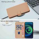 For OPPO Reno9 5G / Reno9 Pro 5G Skin Feel Solid Color Leather Phone Case with Lanyard(Nude) - 6