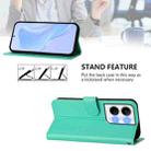 For OPPO Reno9 5G / Reno9 Pro 5G Skin Feel Solid Color Leather Phone Case with Lanyard(Green) - 3