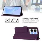 For OPPO Reno9 5G / Reno9 Pro 5G Skin Feel Solid Color Leather Phone Case with Lanyard(Violet) - 3