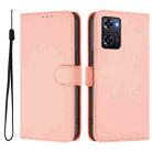 For OPPO Reno9 A Skin Feel Solid Color Leather Phone Case with Lanyard(Pink) - 2