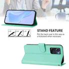 For OPPO Reno9 A Skin Feel Solid Color Leather Phone Case with Lanyard(Mint Green) - 3