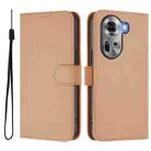 For OPPO Reno11 5G Global Skin Feel Solid Color Leather Phone Case with Lanyard(Nude) - 2