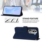 For OPPO Reno11 Pro 5G Global Skin Feel Solid Color Leather Phone Case with Lanyard(Navy Blue) - 3
