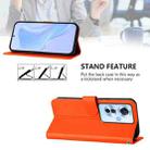 For OPPO Reno11 F 5G Global Skin Feel Solid Color Leather Phone Case with Lanyard(Orange) - 3