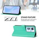 For OPPO Reno11 F 5G Global Skin Feel Solid Color Leather Phone Case with Lanyard(Green) - 3