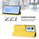 For OPPO Reno11 F 5G Global Skin Feel Solid Color Leather Phone Case with Lanyard(Lemon Yellow) - 3