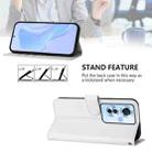 For OPPO Reno11 F 5G Global Skin Feel Solid Color Leather Phone Case with Lanyard(White) - 3