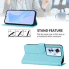 For OPPO Reno11 F 5G Global Skin Feel Solid Color Leather Phone Case with Lanyard(Sky Blue) - 3