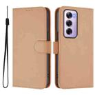 For OPPO Reno12 Pro 5G Global Skin Feel Solid Color Leather Phone Case with Lanyard(Nude) - 2