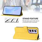 For OPPO Reno12 Pro 5G Global Skin Feel Solid Color Leather Phone Case with Lanyard(Lemon Yellow) - 3