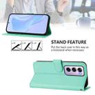 For OPPO Reno12 Pro 5G Global Skin Feel Solid Color Leather Phone Case with Lanyard(Mint Green) - 3