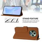 For OPPO Reno12 F Global Skin Feel Solid Color Leather Phone Case with Lanyard(Brown) - 3