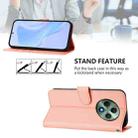 For OPPO Reno12 F Global Skin Feel Solid Color Leather Phone Case with Lanyard(Pink) - 3