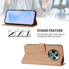 For OPPO Reno12 F Global Skin Feel Solid Color Leather Phone Case with Lanyard(Nude) - 3