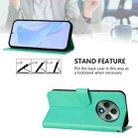For OPPO Reno12 F Global Skin Feel Solid Color Leather Phone Case with Lanyard(Green) - 3
