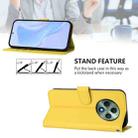 For OPPO Reno12 F Global Skin Feel Solid Color Leather Phone Case with Lanyard(Lemon Yellow) - 3