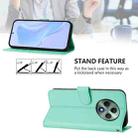 For OPPO Reno12 F Global Skin Feel Solid Color Leather Phone Case with Lanyard(Mint Green) - 3