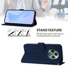 For OPPO Reno12 F Global Skin Feel Solid Color Leather Phone Case with Lanyard(Navy Blue) - 3