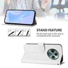 For OPPO Reno12 F Global Skin Feel Solid Color Leather Phone Case with Lanyard(White) - 3