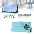 For OPPO Reno12 F Global Skin Feel Solid Color Leather Phone Case with Lanyard(Sky Blue) - 3