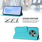 For OPPO Reno12 F Global Skin Feel Solid Color Leather Phone Case with Lanyard(Lake Blue) - 3