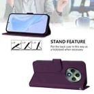 For OPPO Reno12 F Global Skin Feel Solid Color Leather Phone Case with Lanyard(Violet) - 3