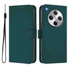 For OPPO Find X8 Skin Feel Solid Color Leather Phone Case with Lanyard(Dark Green) - 2