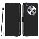 For OPPO Find X8 Skin Feel Solid Color Leather Phone Case with Lanyard(Black) - 2