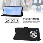 For OPPO Find X8 Skin Feel Solid Color Leather Phone Case with Lanyard(Black) - 3