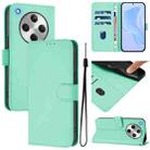 For OPPO Find X8 Skin Feel Solid Color Leather Phone Case with Lanyard(Mint Green) - 1