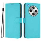 For OPPO Find X8 Skin Feel Solid Color Leather Phone Case with Lanyard(Lake Blue) - 2