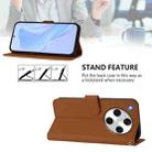 For OPPO Find X8 Pro Skin Feel Solid Color Leather Phone Case with Lanyard(Brown) - 3