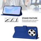 For OPPO Find X8 Pro Skin Feel Solid Color Leather Phone Case with Lanyard(Dark Blue) - 3