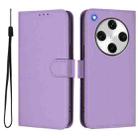 For OPPO Find X8 Pro Skin Feel Solid Color Leather Phone Case with Lanyard(Lavender Purple) - 2